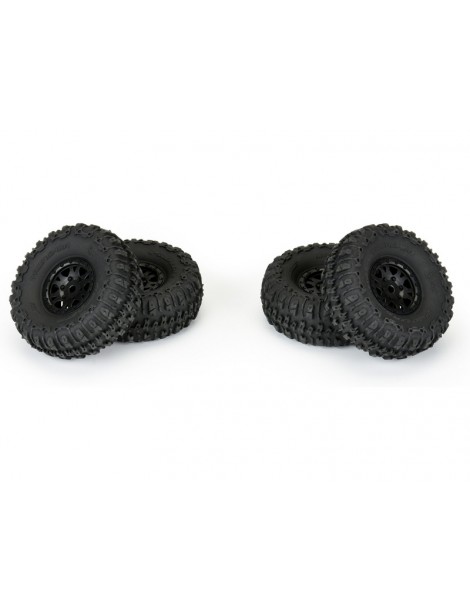 Pro-Line Wheels 1.0", Trencher Tires, Impulse H7 Wheels (4)(Axial SCX24)