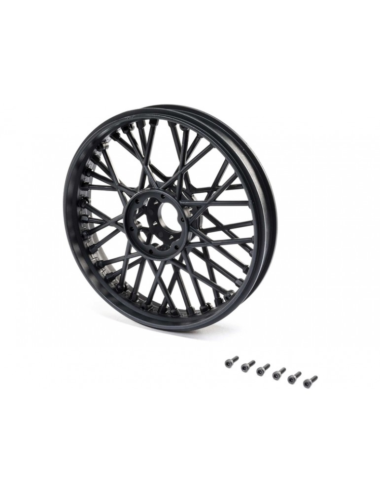 Losi Front Wheel Set, Black: PM-MX