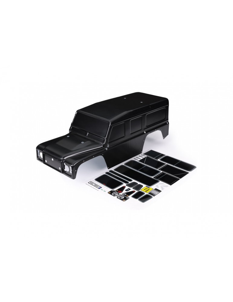 Body, Land Rover Defender , black (painted)/ decals