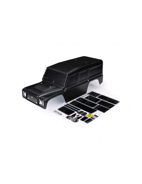 Body, Land Rover Defender , black (painted)/ decals