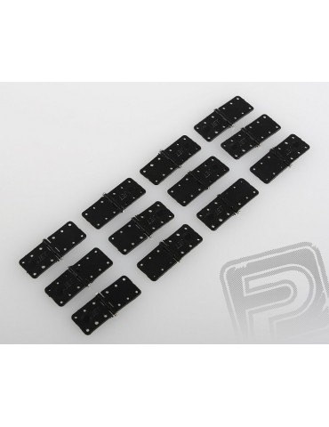 2501 Piano Hinge Black 12pcs