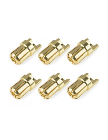Bullit Connector 6.5mm - Male - Solid Type - Gold Plated - Ultra Low Resistance - Wire Str