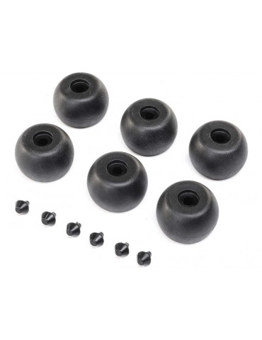 Losi Lean Bar Wheels & Stops (6): PM-MX