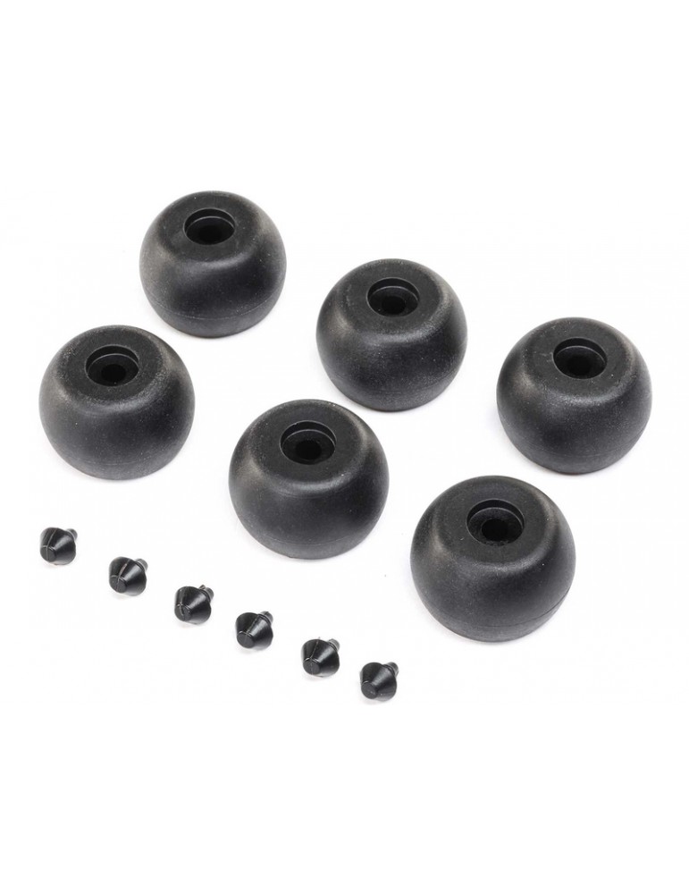 Losi Lean Bar Wheels & Stops (6): PM-MX