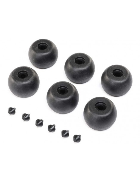 Losi Lean Bar Wheels & Stops (6): PM-MX