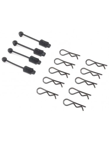 Losi Body Clip (10) & Leash (4): PM-MX
