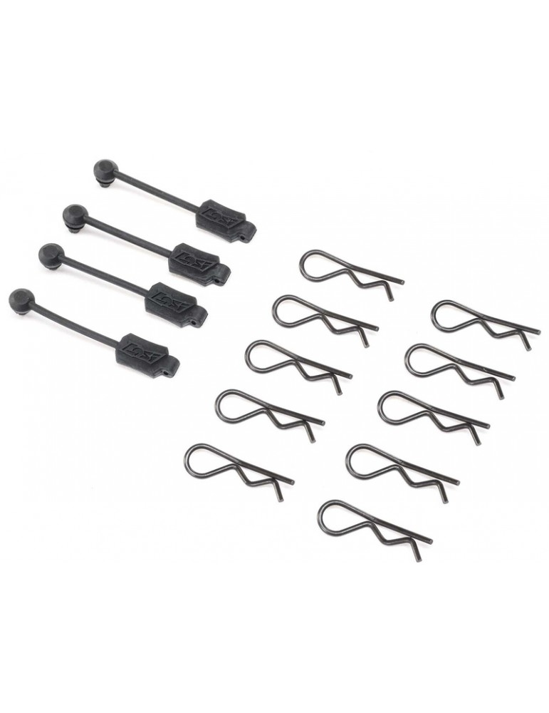 Losi Body Clip (10) & Leash (4): PM-MX