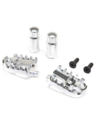 Losi Aluminum Foot Pegs, Silver: PM-MX