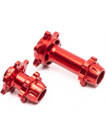 Losi Aluminum Hub Set, Machined, Red: PM-MX