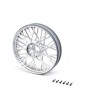Losi Front Wheel Set, Satin Chrome: PM-MX