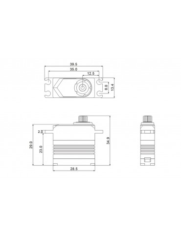 M11 HiVOLT CORELESS Digital servo (9kg-0,055s/60 )