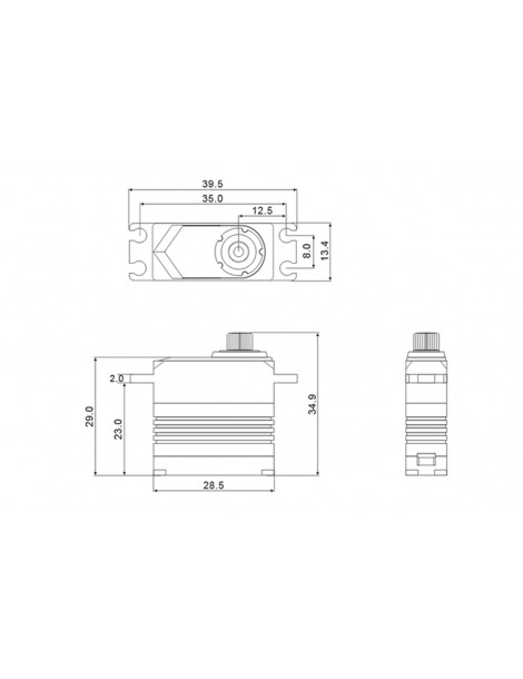 M11 HiVOLT CORELESS Digital servo (9kg-0,055s/60 )