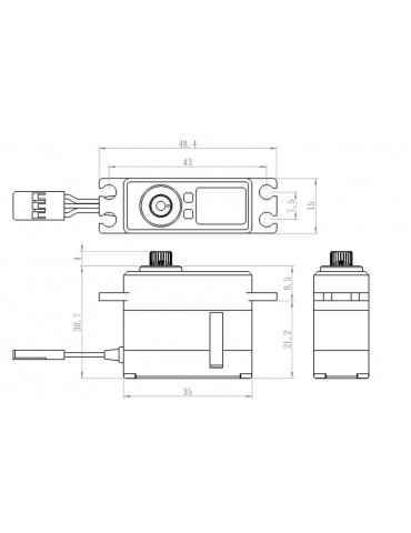 SV-1261MG HiVolt digital servo (20kg-0,095s/60 )