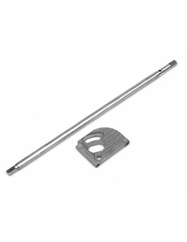 Aluminum drive shaft & motor mouting bracket