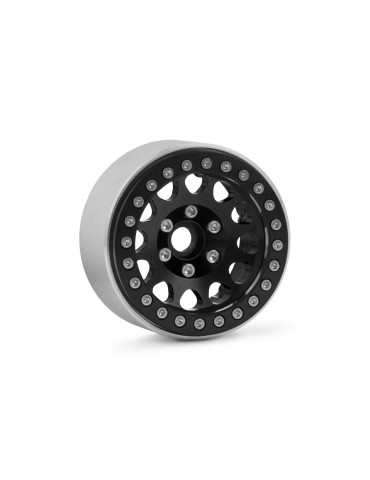 1.9'' Aluminum Beadlock Rims for 1/10 Crawler Black - 2pcs