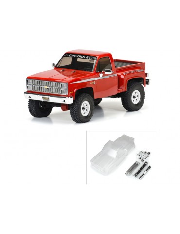 1982 Chevy K-10 Clear Body Set with Scale Molded Accesories