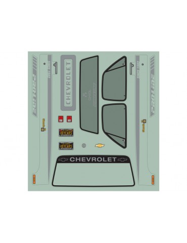 1982 Chevy K-10 Clear Body Set with Scale Molded Accesories