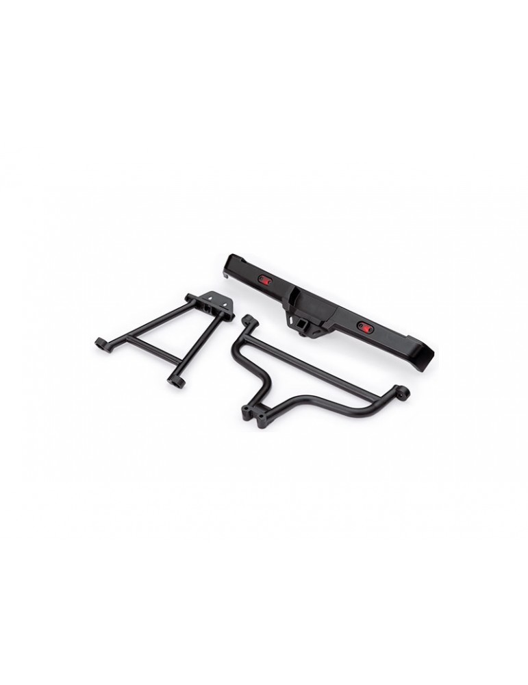 Traxxas Bumper, rear/ bumper mounts, rear (upper & lower)