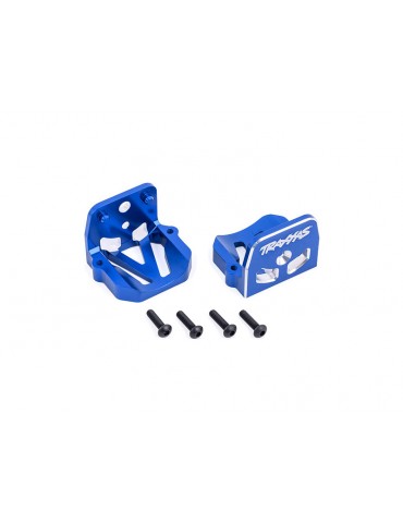 Traxxas Motor mounts, 6061-T6 aluminum (blue-anodized) (front & rear)