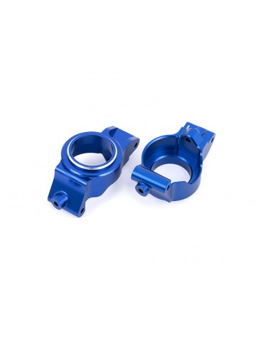 Traxxas Caster blocks (c-hubs), 6061-T6 aluminum (blue-anodized), left & right