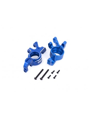 Traxxas Steering blocks, 6061-T6 aluminum (blue-anodized), left & right