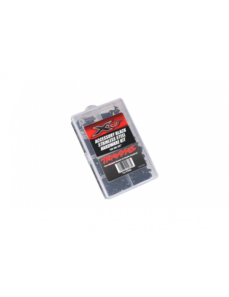 Traxxas Hardware kit, black stainless steel, XRT