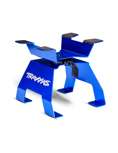 Traxxas aliumininis mėlynas RC stovas X-Trucks modeliams – CyborgShop