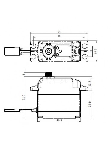 SB-2275MG BRUSHLESS HiVOLT Digital servo (9kg-0,042s/60 )
