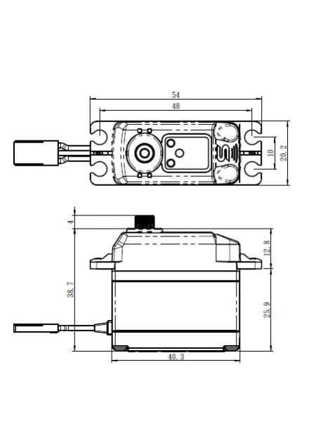 SB-2275MG BRUSHLESS HiVOLT Digital servo (9kg-0,042s/60 )