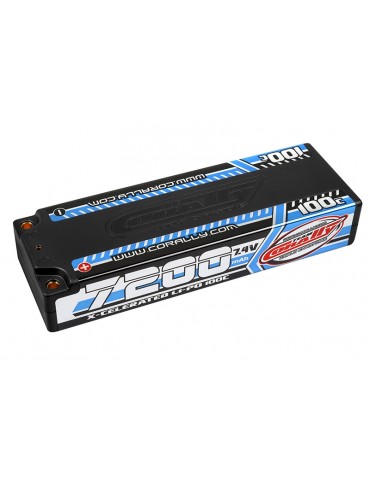 X-Celerated 100C LiPo Battery - 7200 mAh - 7.4V - Stick 2S - 4mm Bullit