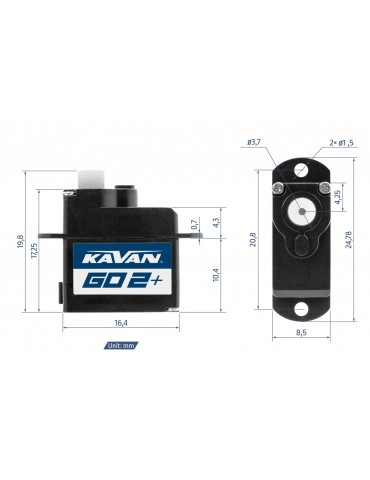 GO-02 Plus digital servo 2,25g