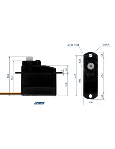 GO-04 Digital Servo (0.06s/60 , 0.55kg.cm)