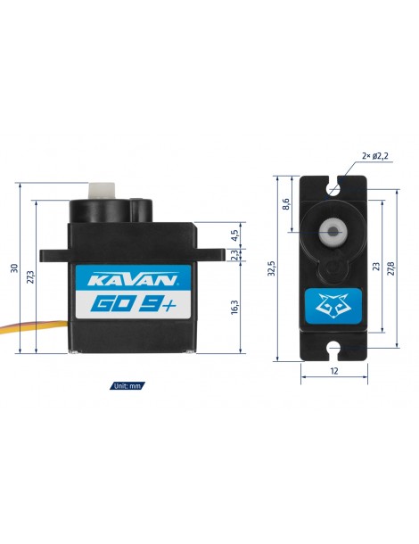 GO-09 Plus servo pavara 9g