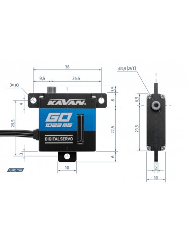 GO-1023MG (0.09s/60 , 7.0kg.cm)