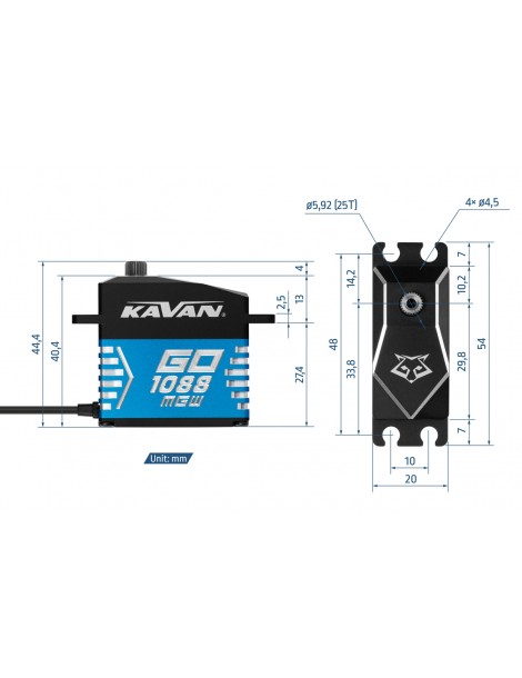 GO-1088MGW (0.125s/60 , 74kg.cm)