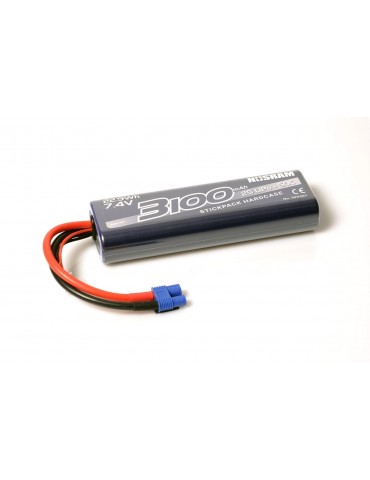 NOSRAM 3100 - 7.4V - 50C LiPo Car Stickpack Hardcase - EC3-Plug