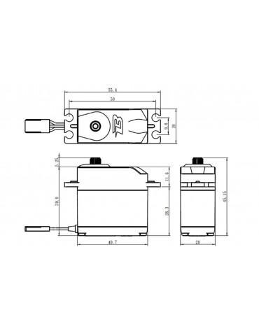 B-12 MG ANALOG servo (12kg-0,23s/60 )