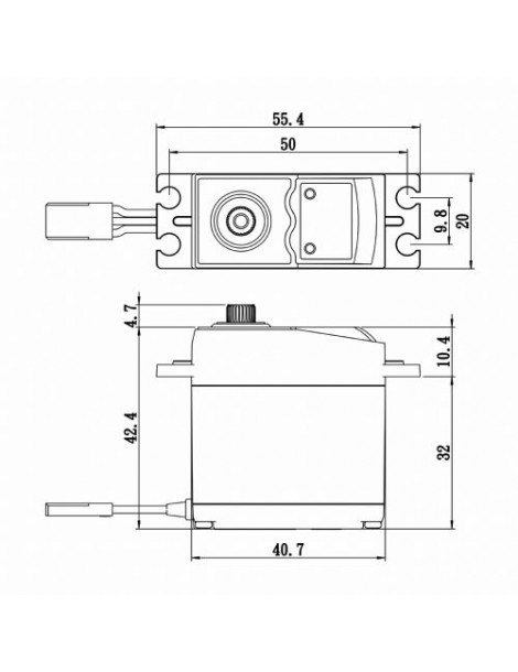 SC-0251MG+ Digital servo (16kg-0,18s/60 )