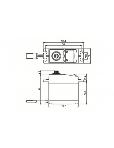 SC-1201MG Digital servo (25kg-0,16s/60 )