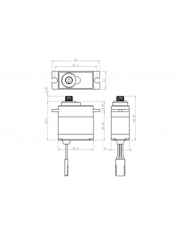 SW-1250MG+ WATERPROOF HiVolt Digital servo (8kg-0,10s/60 )