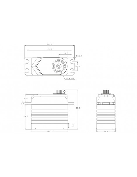 T55 HiVOLT CORELESS Digital servo (55 kg-0,19s/60 )