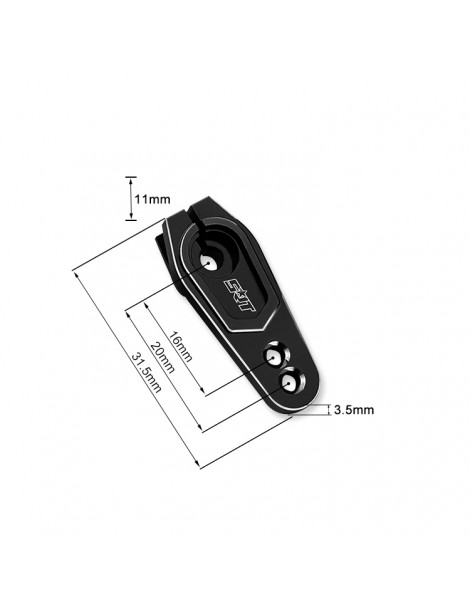 TRX6-25T, 16-20mm, black, alu servo horn