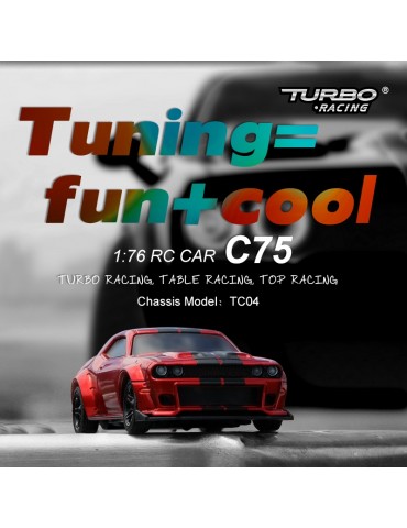 Turbo Racing 1/76 C75 RC Sports Car RTR (Juoda)