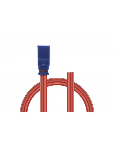 Servo lead (male pin) JR, 0,25 mm2 , gold plated connectors, 30 cm, flat silicone wire