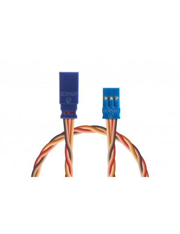 Servo extension lead JR, 0,50 mm2, 100mm, twisted silicone wire - 1 pcs.