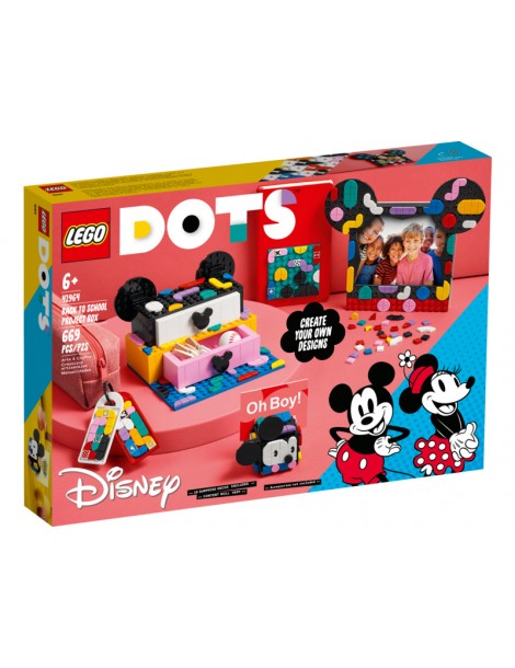 LEGO DOTS - Mickey Mouse & Minnie Mouse Back-to-School Project Box