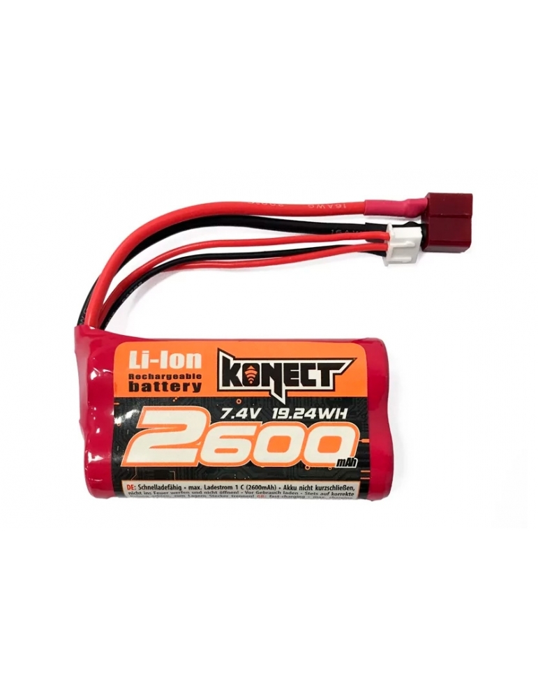 Konect 2600 mAh 7.4 V 15C ličio jonų akumuliatorius – CyborgShop