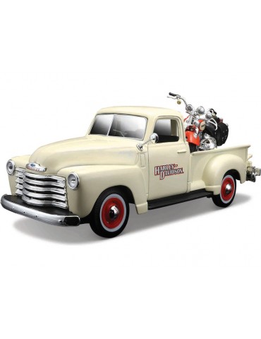 Maisto Harley-Davidson Custom - Chevrolet 3100 Pickup 1950, FLSTS Heritage Springer 2001 1:24