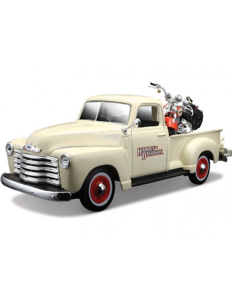 Maisto Harley-Davidson Custom - Chevrolet 3100 Pickup 1950, FLSTS Heritage Springer 2001 1:24