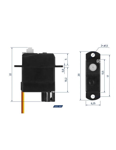 GO-02 digital servo 1,8g
